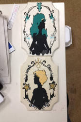 Sailor Neptune and Sailor Uranus Wood Plaques--Set