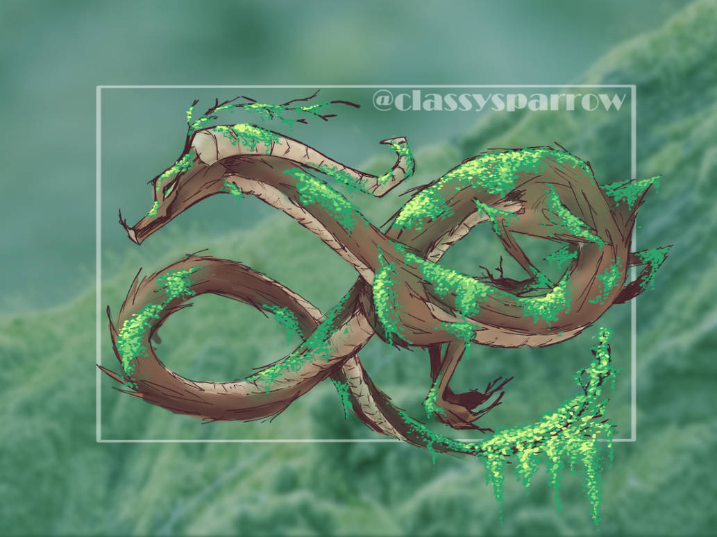 Moss Dragon (Contest entry) by classysparrow on DeviantArt