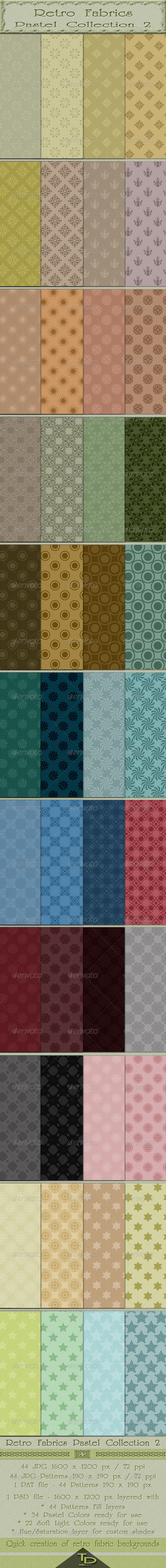 Retro Fabric Pastel Collection 2