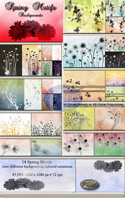 Spring Motiff Spring Motifs Backgrounds by AzureRayArt on DeviantArt