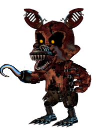 Five Nights at Freddy\'s Nightmare fnaf World Adventure , Nightmare Foxy  transparent background PNG clipart