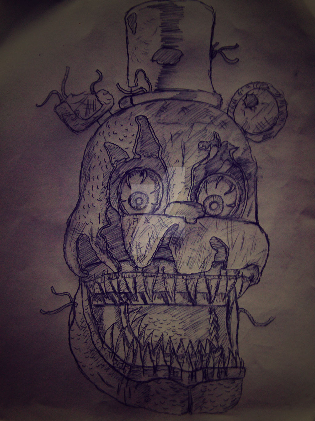 Nightmare Freddy Drawing by TrevorMother on DeviantArt