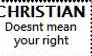 Christian doesnt mean stamp