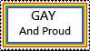 Gay and proud stamp