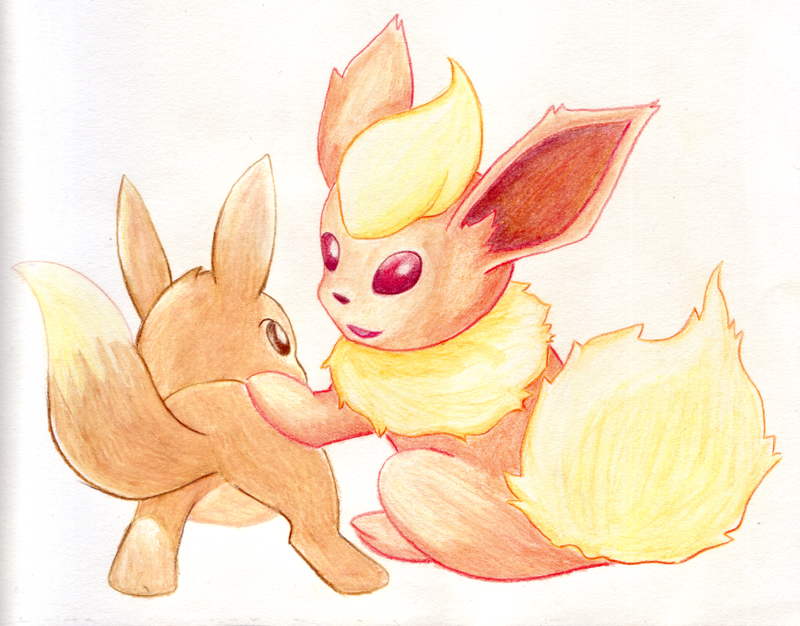 Eevee and Flareon