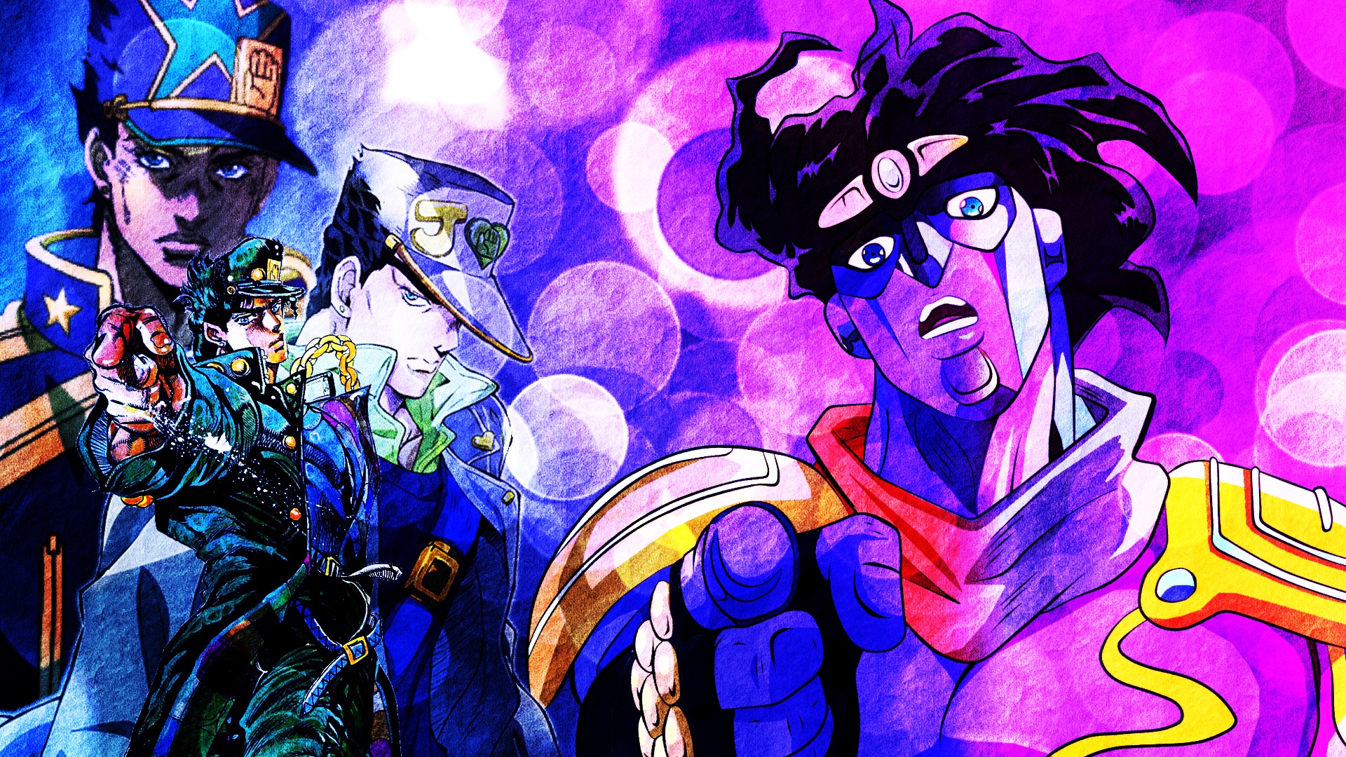 Res: 1920x1080,  Jotaro and Star Platinum [ Wallpaper] by