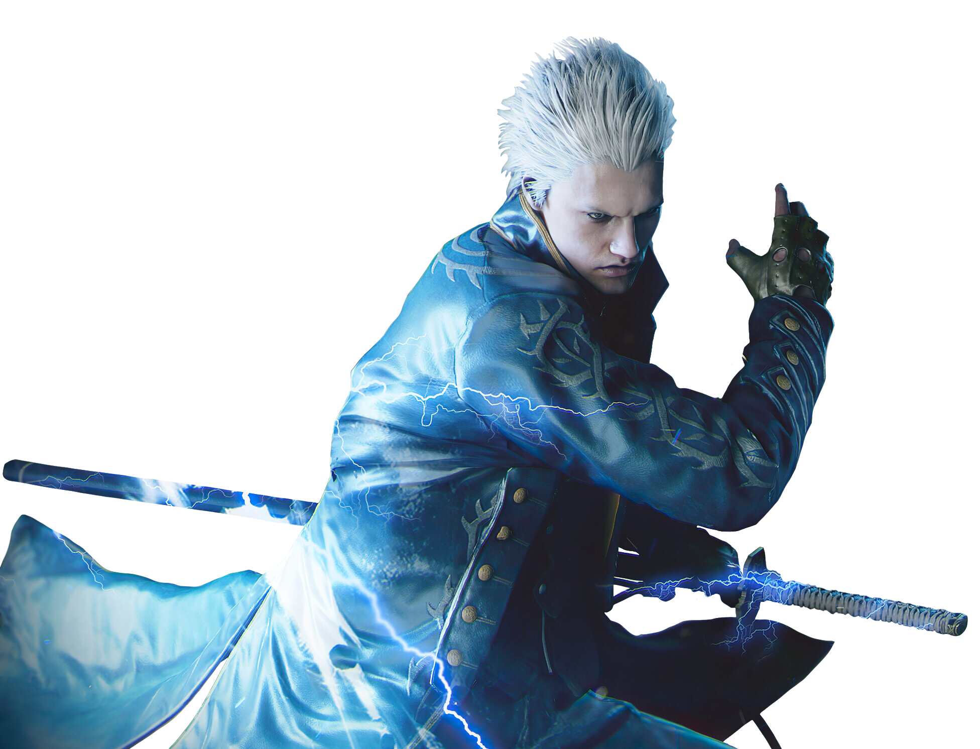 Devil May Cry 4 Vergil Clear Bonus Render PNG by VigoorDesigns on