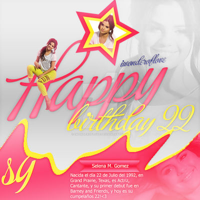 ++Happy Birthday Selena {Imagen}|-Flor