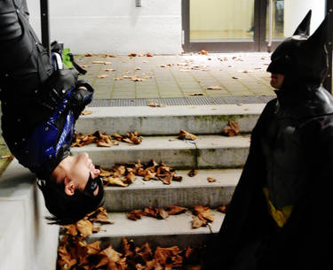 Nightwing cosplay - yo what's up Bats?