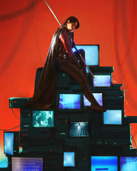 Red Robin Tim Drake cosplay monitor