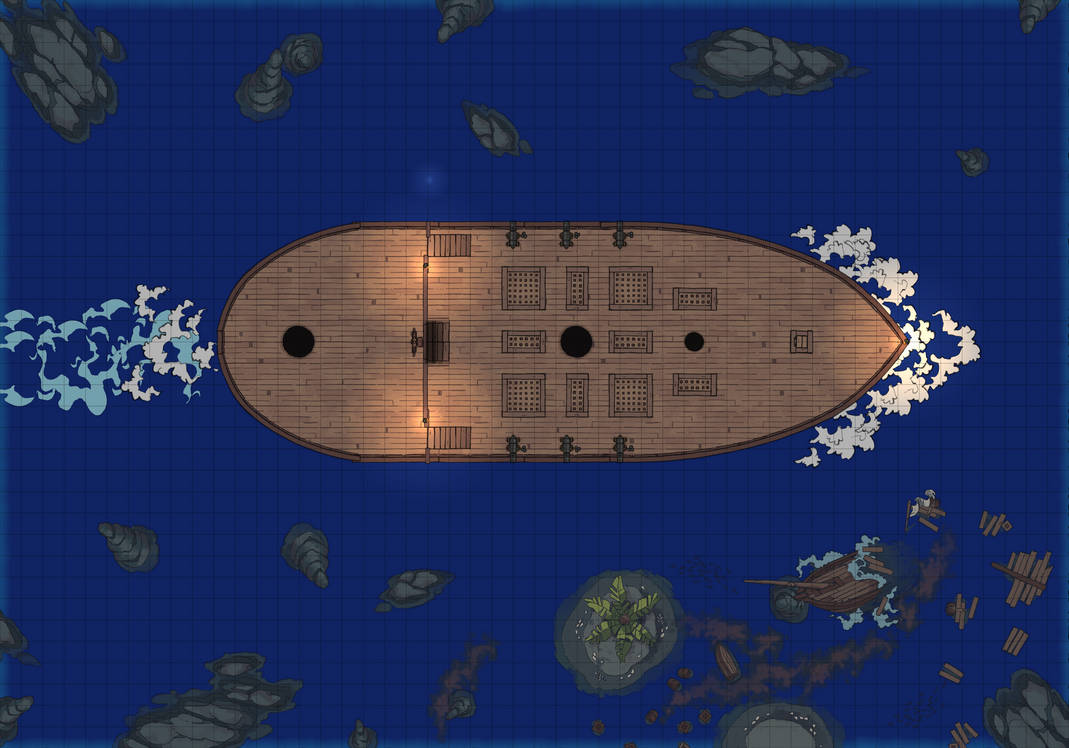 Battle Map Raft Battlemap for Boat at Sea by bravoman80000 on DeviantArt