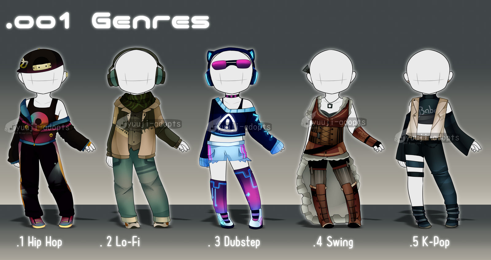 Genre Outfit Adopts A [CLOSED] by toku-adopts on DeviantArt
