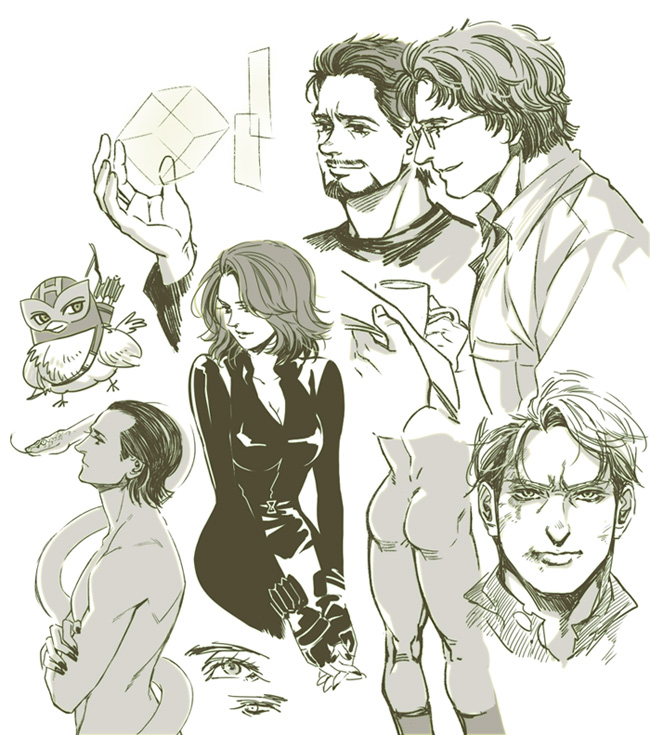 The Avengers-sketches-1