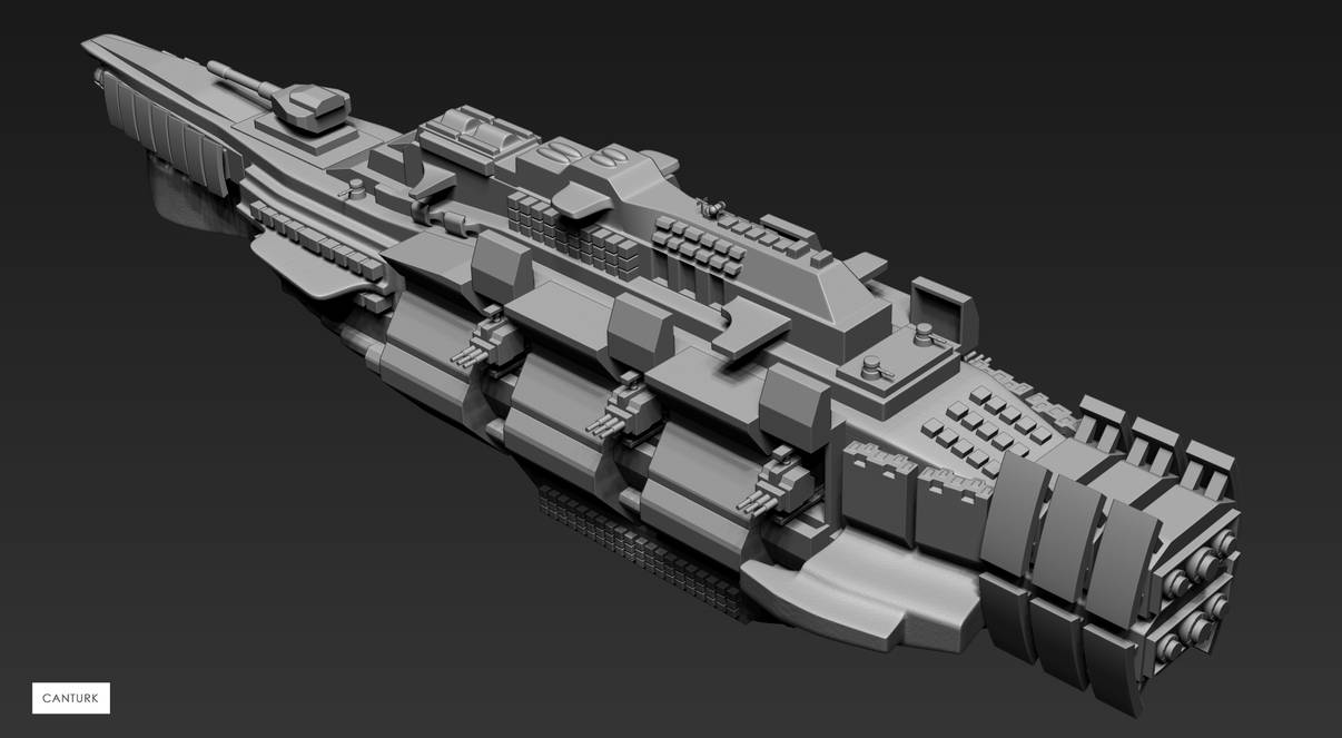 Space Ship Concept Design : Battleship by canturk on DeviantArt