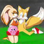 Cream y tails, kirby beso