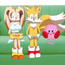 Cream Y Tails Y Kirby jugando