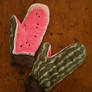 Watermelon mittens