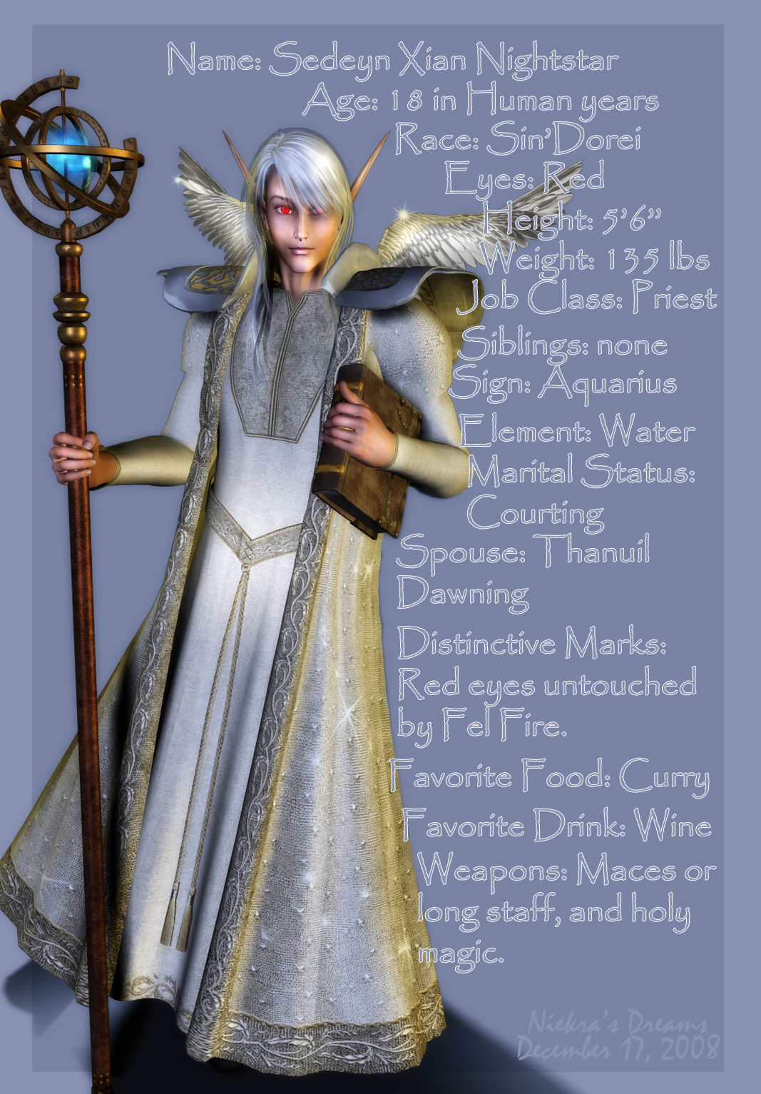 Sedeyn - Character bio