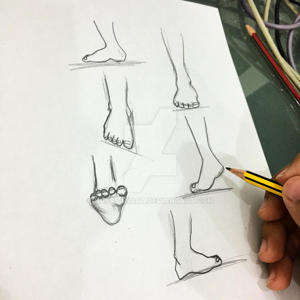 Just trying for foot drawing by HasssanArt on DeviantArt