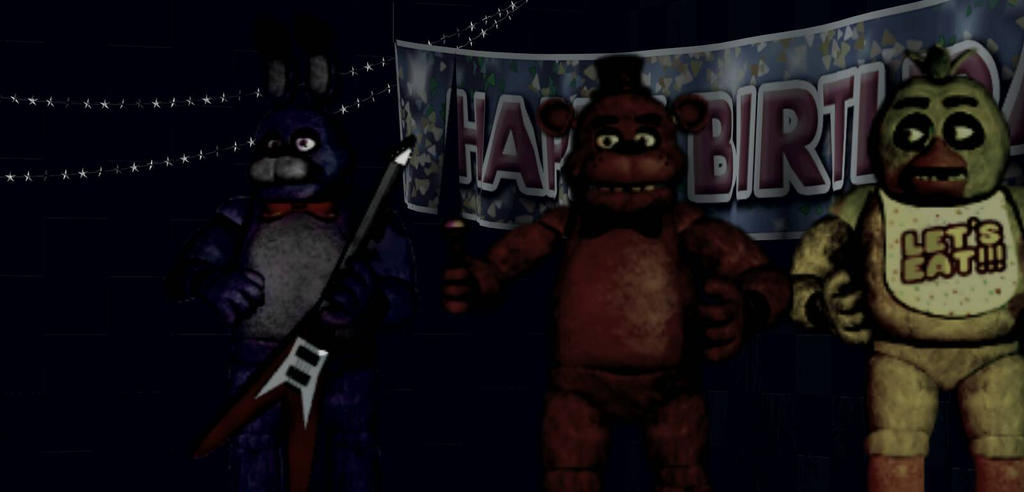 Fnaf 1 Animatronics in stage by zueiroooooooooooo on DeviantArt