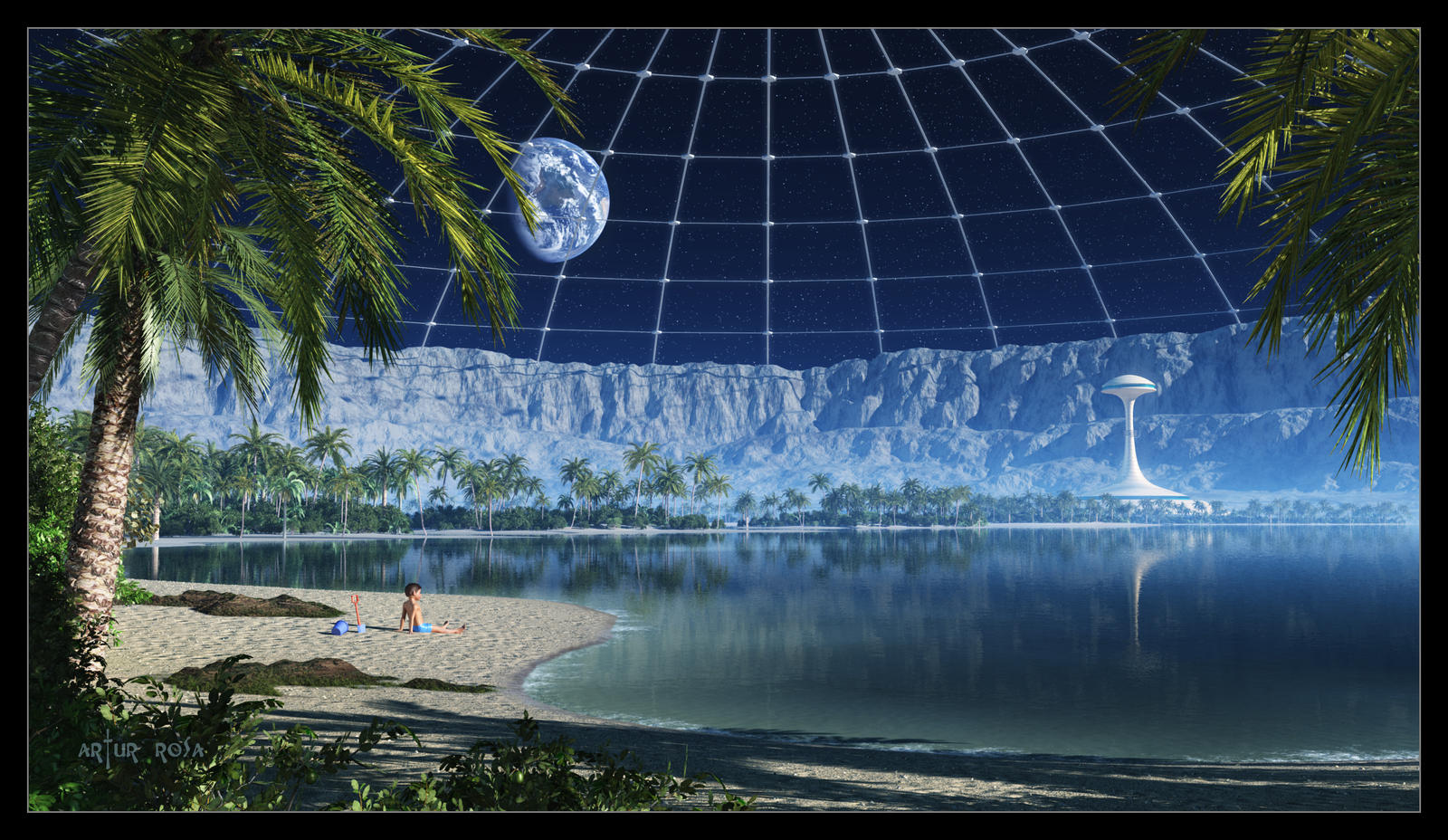 My beach in a Moon crater