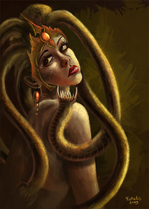 Girl with tentacles