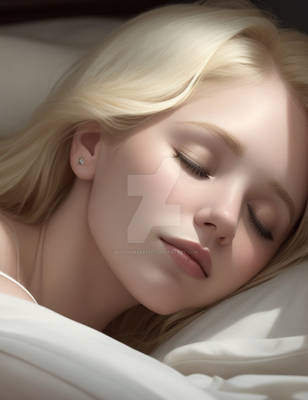 A blond seductive woman peacefully sleep 2