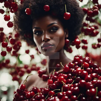 A Female Black Model, Close Up Pisture, Realistic 