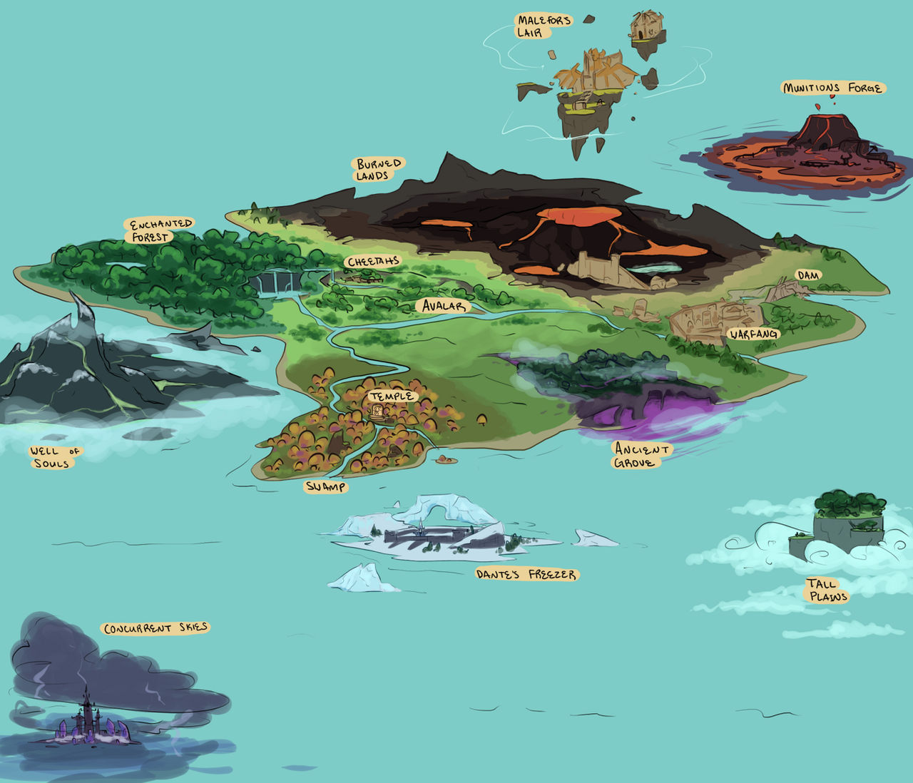 Legend of Spyro World Map by AshDrawsDragons on DeviantArt