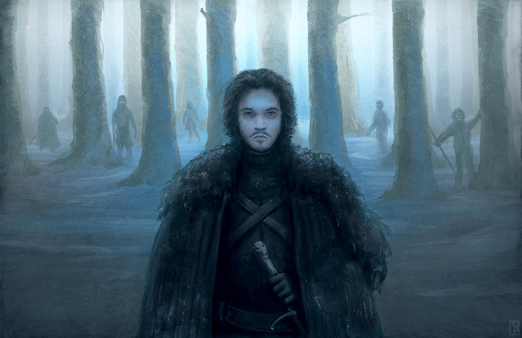 Jon Snow and White Walkers by MatthewRabalais Jon Snow and White Walkers by MatthewRabalais