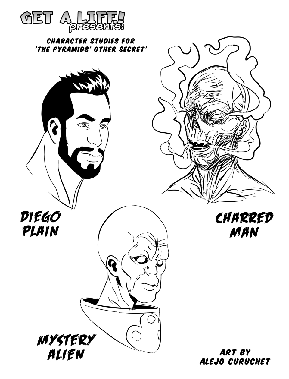Character studies for: The Pyramids' Other Secret