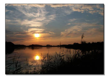 Sunset at lake