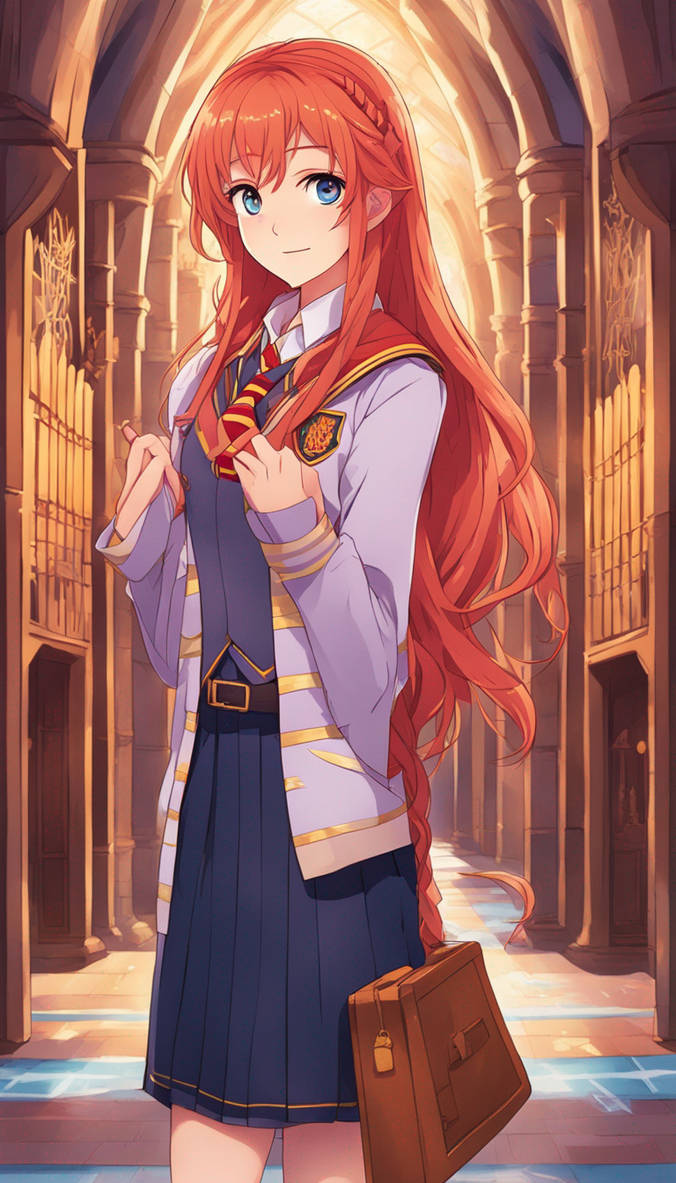 Young woman, Long braided Light Red hair, Hazel Pu by RyukoUzumaki on ...