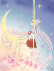 Chibiusa-Swinging by the moon- by MagicalShine