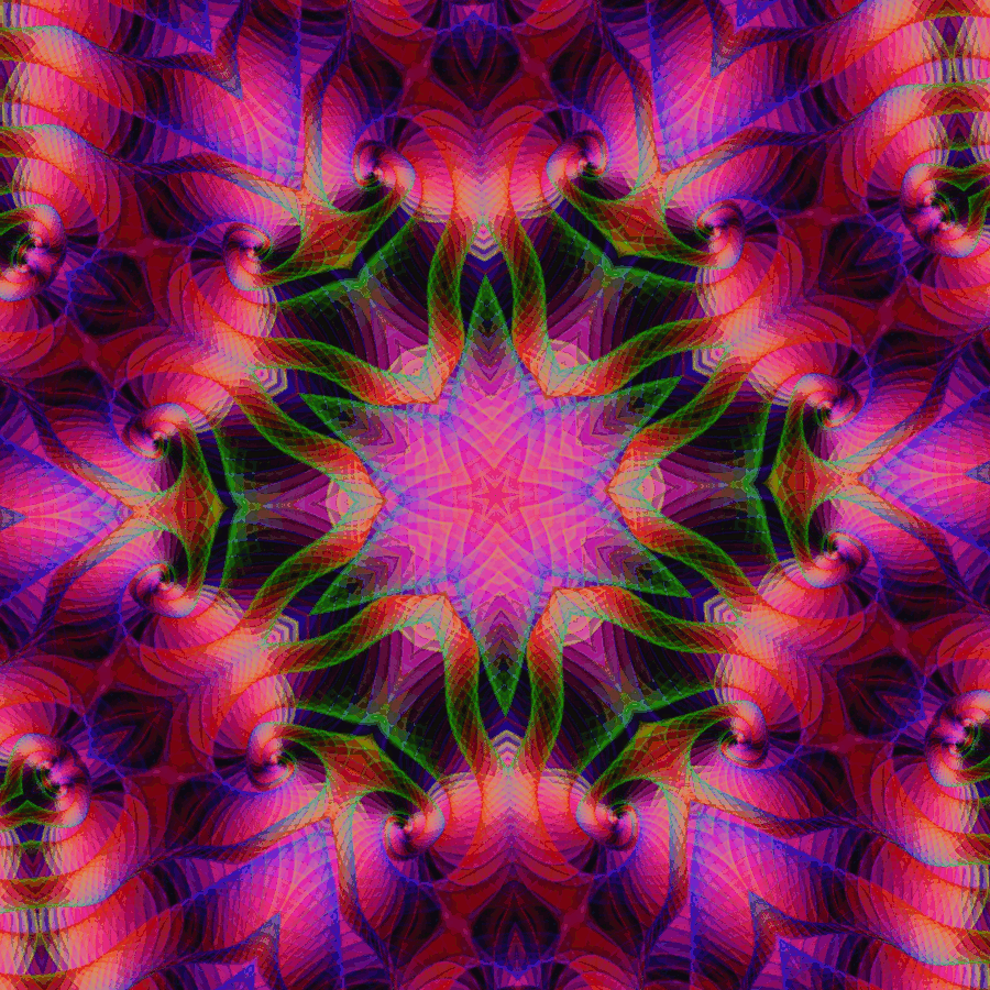 animated kaleidoscope text