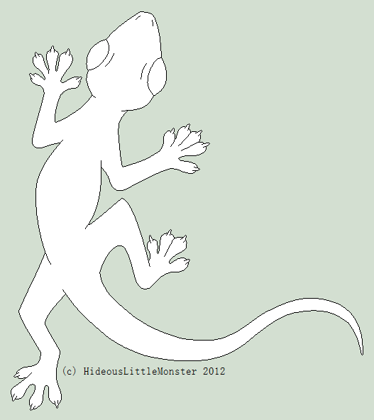 Free Gecko Line-Art