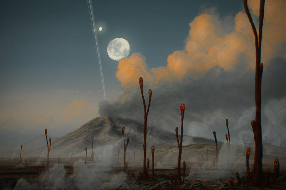 Volcanic evening by JustV23 Volcanic evening by JustV23