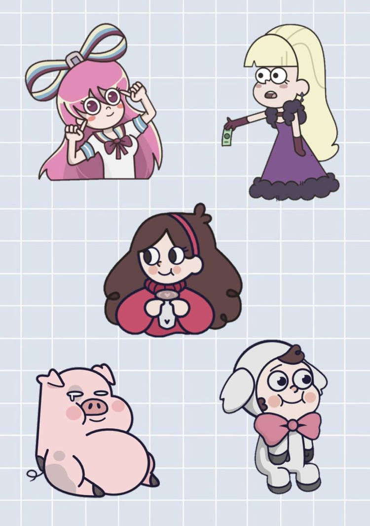 gravity falls stickers with my art)) by mnyashh on DeviantArt