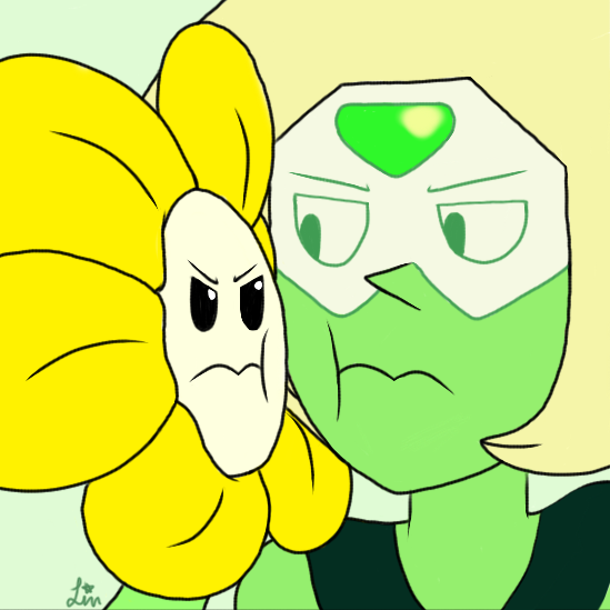 Flowey and Peridot