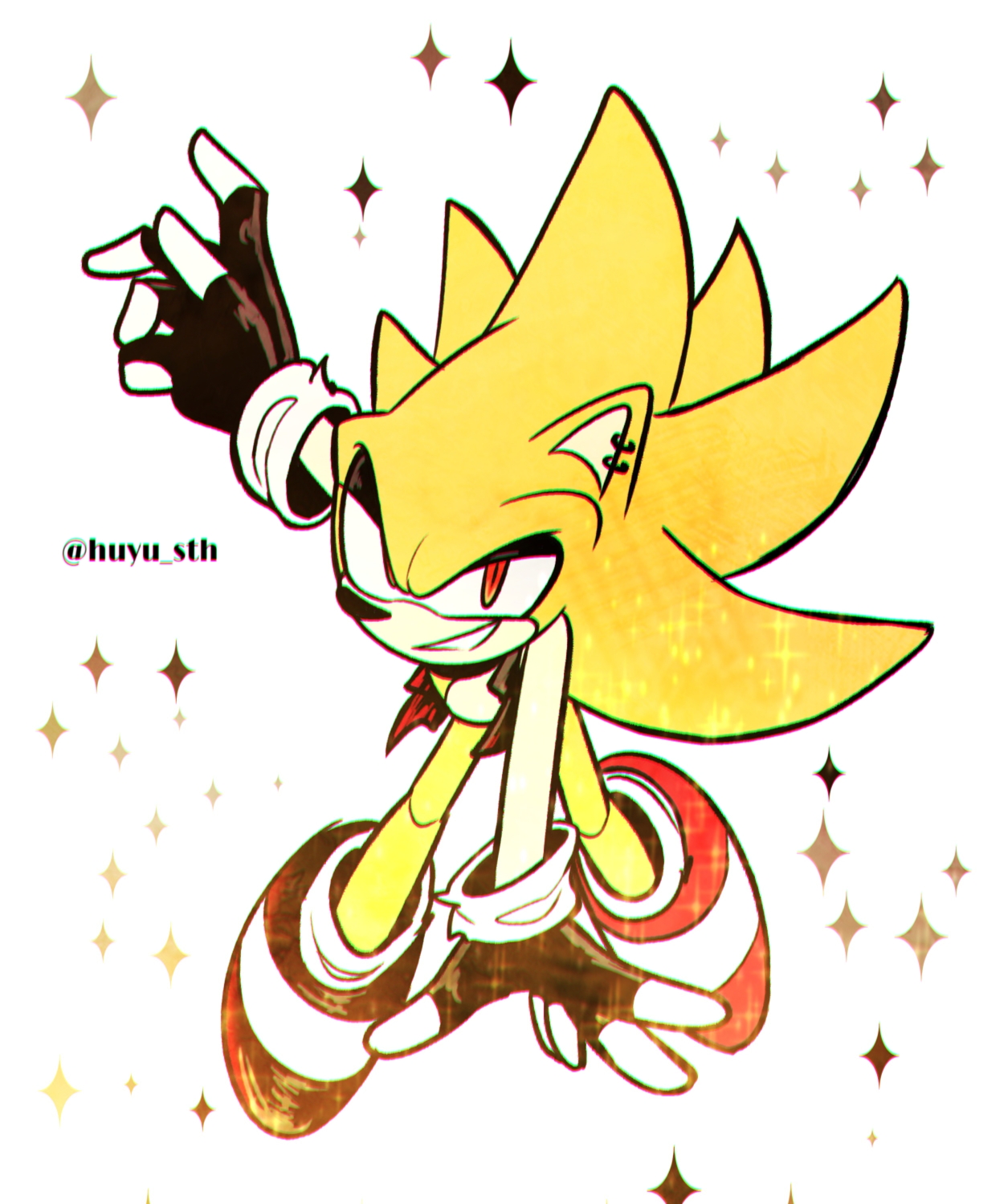 sonic the hedgehog, shadow the hedgehog, super sonic, and super shadow ( sonic and 1 more) drawn by usa37107692