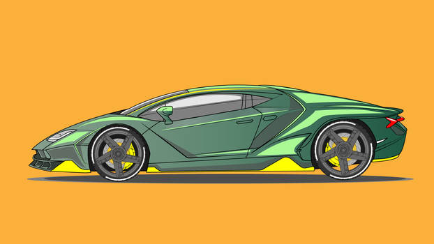 Lamborghini Centenario Vector Illustration
