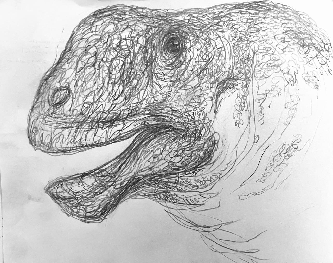 Mamenchisaur portrait sketch