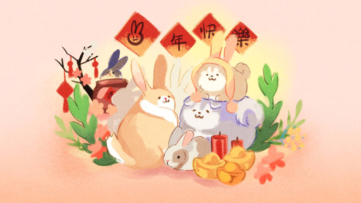 bunny and lunar year by iluvanime13 on DeviantArt