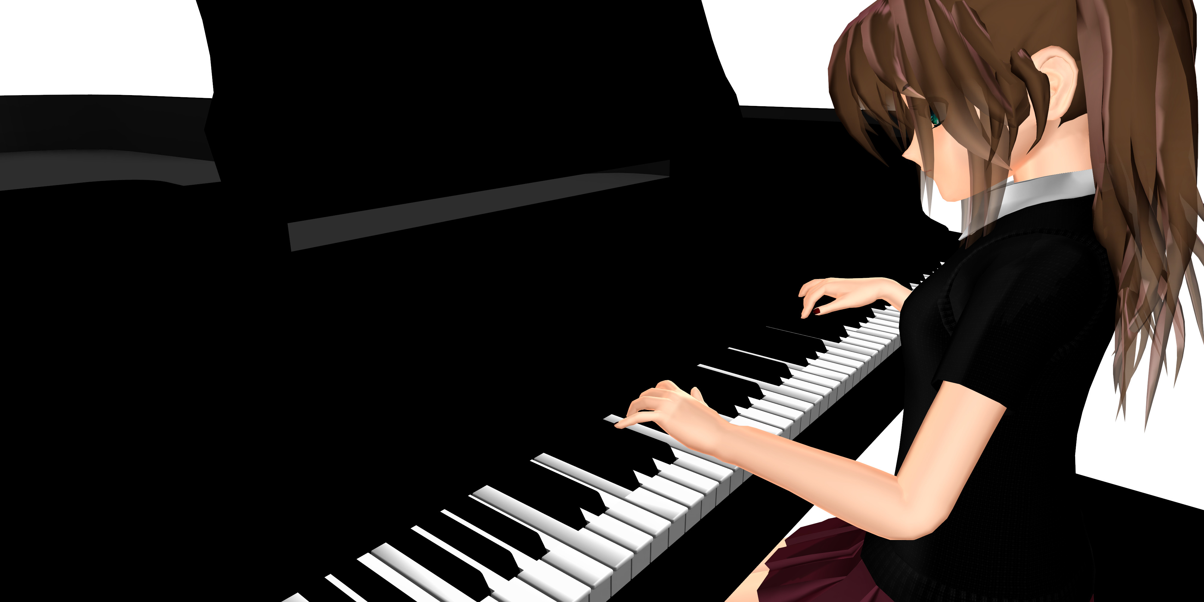 Девушка на клавишах арт. Человек играющий на синтезаторе арт. Игра на белом рояле. Игра на пианино арт.