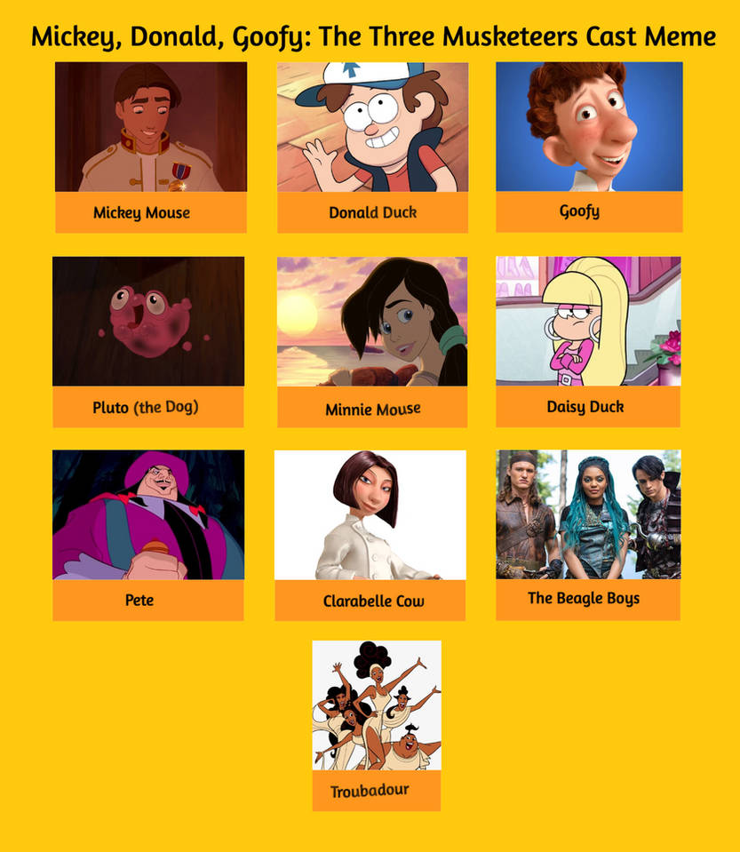 MDG The Three Musketeers Cast Meme V3 By AwesomeOKingGuy On DeviantArt Mdg the three musketeers cast meme v3 by awesomeokingguy on deviantart