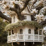 A Fairy Treehouse In A White Magnolia Tree2