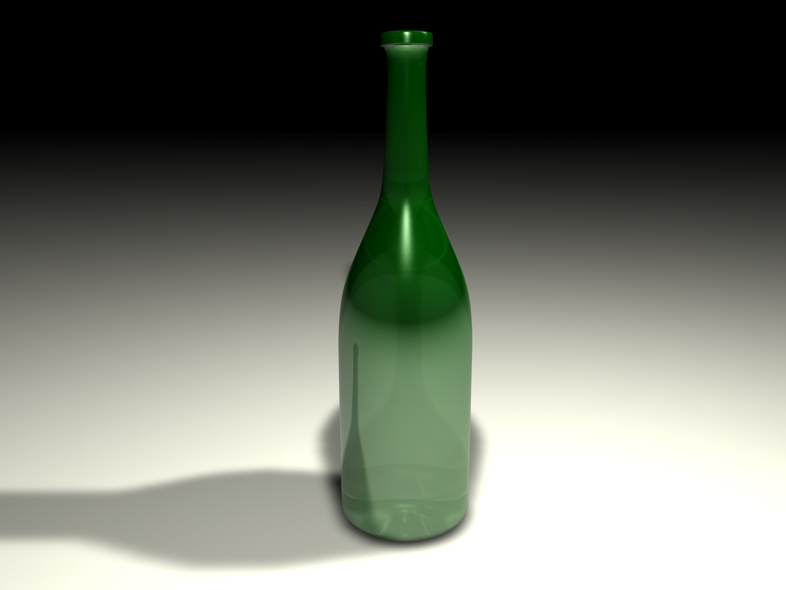 Green Wine Bottle in Cinema 4D