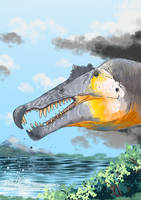 Spinosaurus slurps