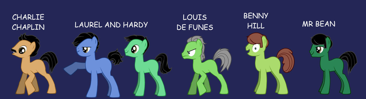 Famous comedians as ponies