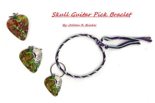 Skull Guitar Pick Braclet